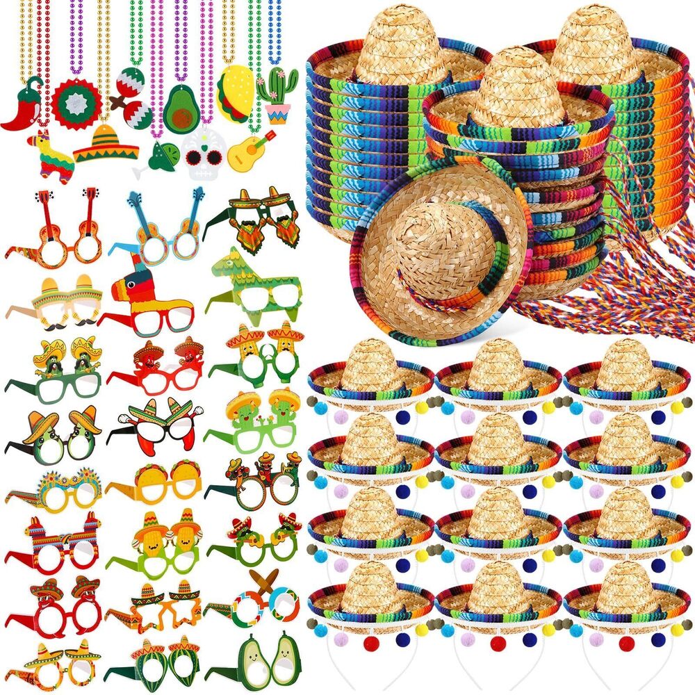 4052 72 Mexican Fiesta Party Decorations Includes 12 Mini Sombrero Mexican
